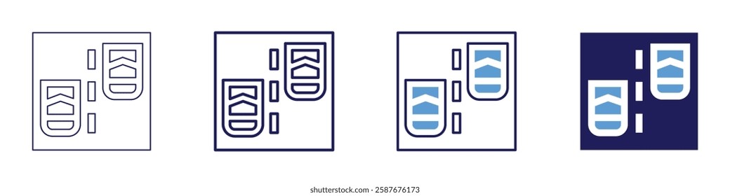 Traffic icon in 4 different styles. Thin Line, Line, Bold Line, Duotone. Duotone style. Editable stroke.