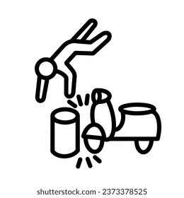 Traffic Icon (Accident), True Black Icon