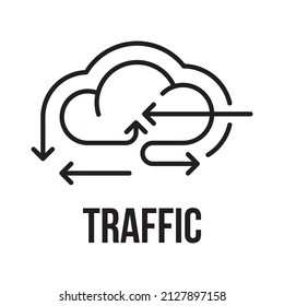 Traffic Icon. Cloud Computing. Technology Security. Business Icon. Data Storage.