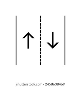 Traffic Icon. Up and Down Arrows Symbol - Vector Logo Template.