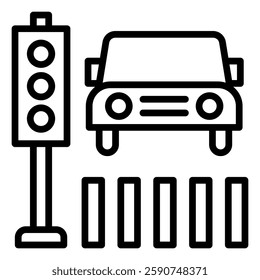 Traffic Icon Element For Design