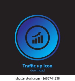traffic up icon flat modern design