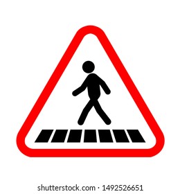 traffic icon pedestrian crossing  vector