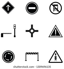 traffic icon set