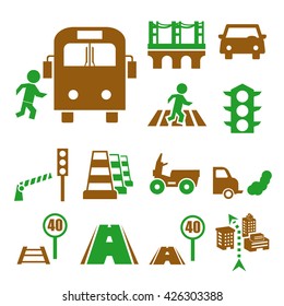 traffic icon set