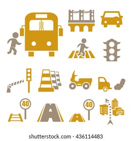 traffic icon set