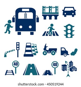 traffic icon set