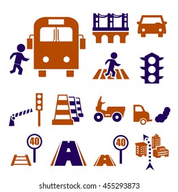 traffic icon set