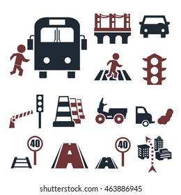 traffic icon set