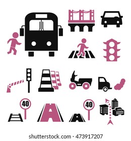 traffic icon set