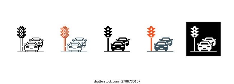 Traffic Icon Set Multiple Style Collection