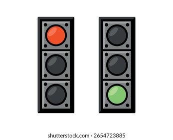 Traffic icon set. Vector illustration.