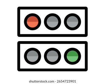 Conjunto de iconos de tráfico. Ilustración vectorial.