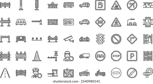 Traffic icons High-Quality Vector Icons Collection with Editable Stroke. Ideal for Professional and Creative Projects.