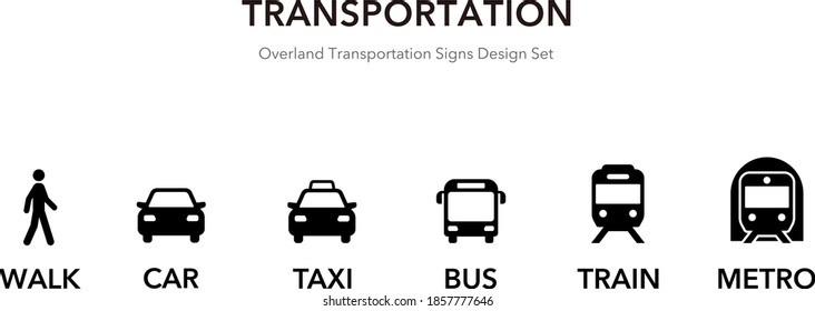 Traffic icons for Land vehicles
