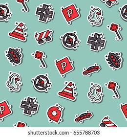Traffic icons pattern
