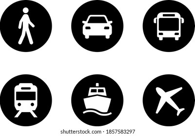 Traffic icons for various vehicles