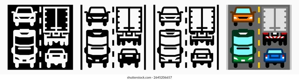 Traffic Icons: vector illustration of traffic icons with white background
