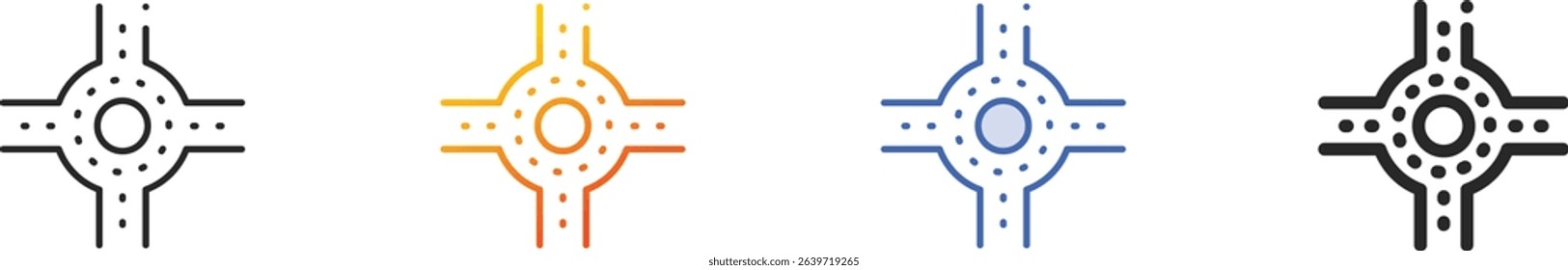 traffic icon.Thin Linear, Gradient, Blue Stroke and bold Style Design Isolated On White Background
