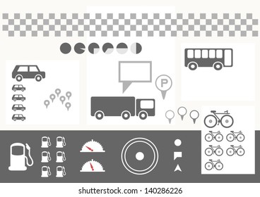 traffic infographics elements