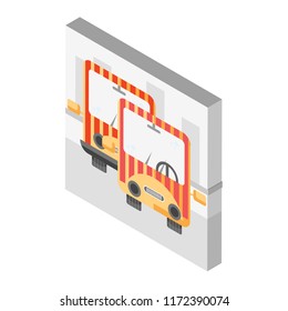 Traffic isometric left top view 3D icon