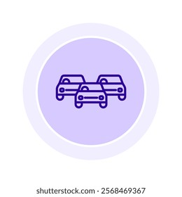 Traffic Jam color circle icon , vector, pixel perfect, illustrator file