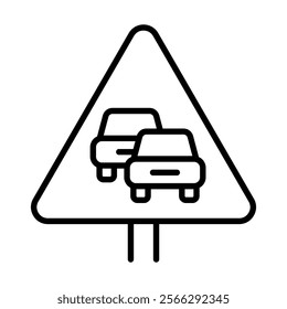 Traffic Jam icon line vector illustration