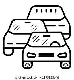Traffic Jam Icon Vector