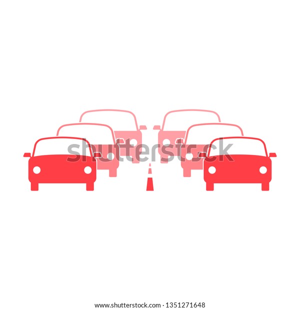 Traffic jam icon,\
vector illustration EPS\
10