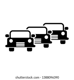 traffic Jam Icon.vector illustration on white back ground