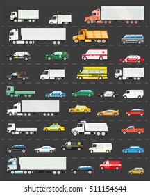 Embalse de tráfico en la carretera, ilustración del concepto de transporte por carretera, fondo vectorial