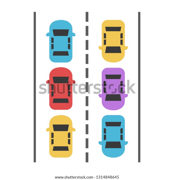 Traffic jam vector\
illustration