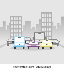 Traffic jams in big cities