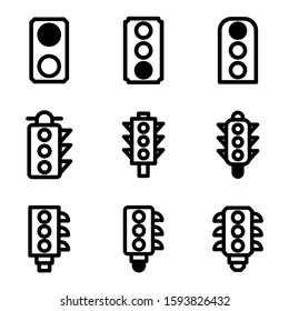 traffic lamp icon isolated sign symbol vector illustration - Collection of high quality black style vector icons
