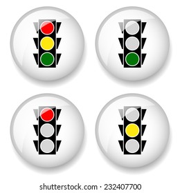 Traffic lamp icons. vector illustration.