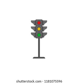 Traffic lamps colored icon. Element of road signs and junctions icon for mobile concept and web apps. Colored Traffic lamps can be used for web and mobile on white bakgorund