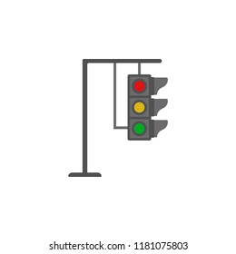 Traffic lamps colored icon. Element of road signs and junctions icon for mobile concept and web apps. Colored Traffic lamps can be used for web and mobile on white bakgorund