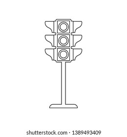 Traffic lamps colored icon. Element of road signs and junctions for mobile concept and web apps icon. Outline, thin line icon for website design and development, app development