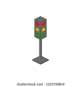 Traffic lamps isometric icon. Element of color isometric road sign icon. Premium quality graphic design icon. Signs and symbols collection icon