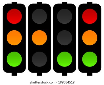 Traffic lamps, lights.