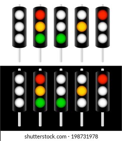Traffic lamps, semaphores.