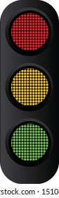 Traffic led light vector. red. green. yellow