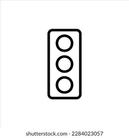 semáforo 1 icono con vektor aislado y fondo transparente.