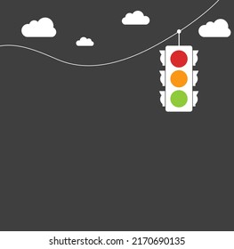 Fondo del semáforo. Cruces de transporte