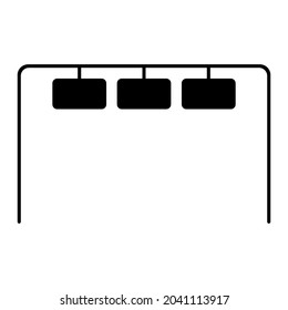 traffic light banner with white background