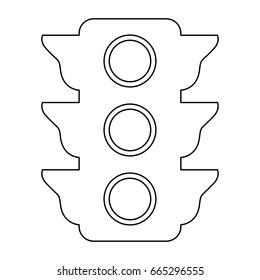 Traffic light black icon .