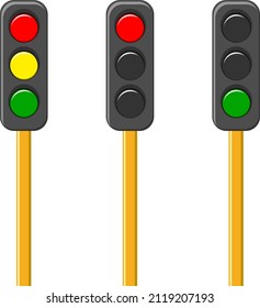 Traffic Light Cartoon Illustration. Good For Children's Book Covers, Children's Picture Books, Children's Learning, Etc.