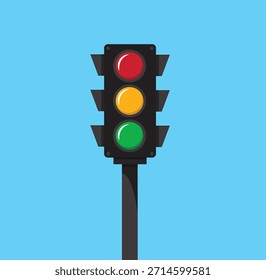 Traffic Light in Cityscape Background