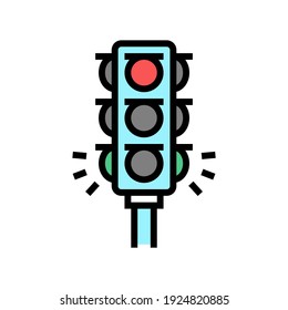vector de icono de color de semáforo. señal de semáforo. ilustración de símbolo aislado