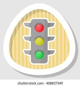 Traffic light colorful icon